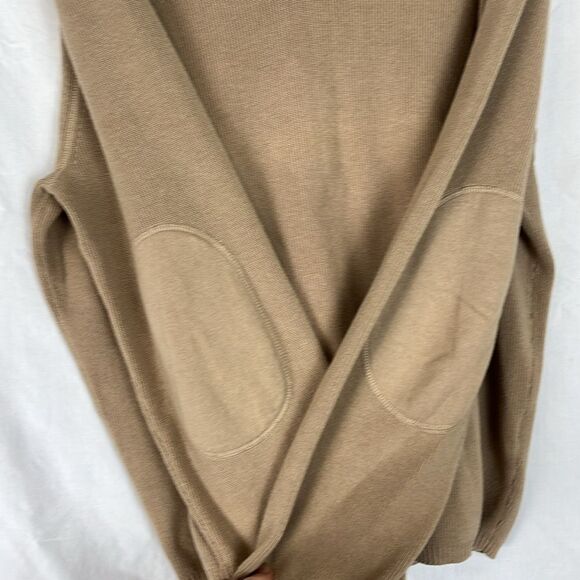 Tan Clearwater Outfitters Cotton Knit Sweater with Elbow Patches - Picture 3 of 5